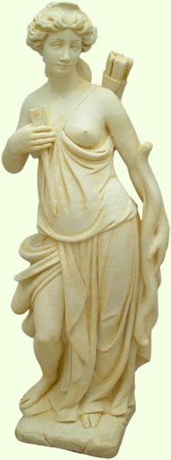 Marble statue female cupid